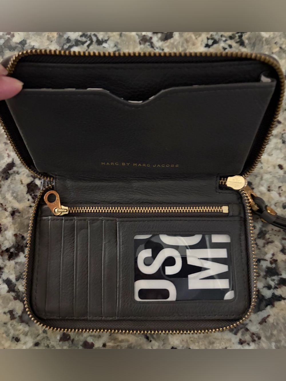 Marc by Marc Jacobs Leather Wristlet with Gold Plate - Picture 3 of 3